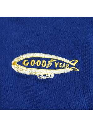 Goodyear vintage polo shirt with old embroidered logo like new, size L