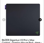 Razer Gigantus V2 Pro L Max Control Gaming Mouse Pad like new, 4mm
