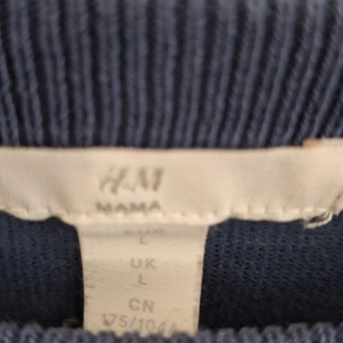 H&M maternity sweater, blue, size L