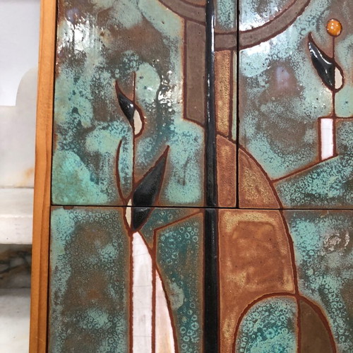 Ceramic tile by Panos Valsamakis used, set of 3 pieces