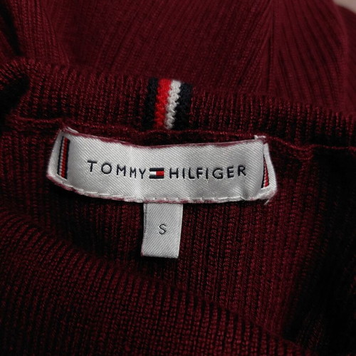 Tommy Hilfiger knitted turtleneck sweater, size S, burgundy