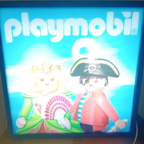 Playmobil illuminated sign used, 60×60×14 cm