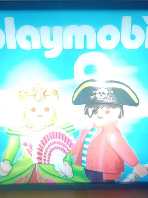 Playmobil illuminated sign used, 60×60×14 cm