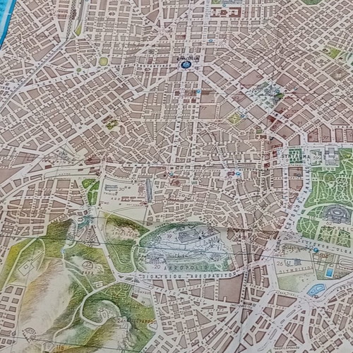Vintage Athens Map-Plan used, Editions C. Gouvoussis 1950s-60s