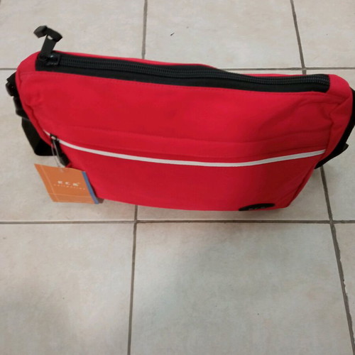 Messenger bag new, red shoulder durable material
