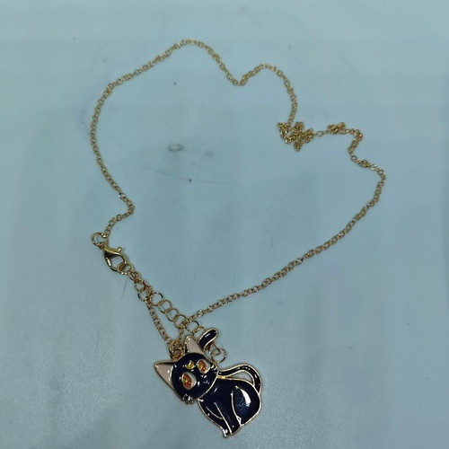 Sailor Moon Luna necklace with enamel like new