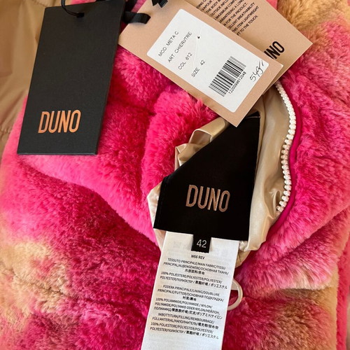 Duno women's reversible faux fur coat like new, size IT42