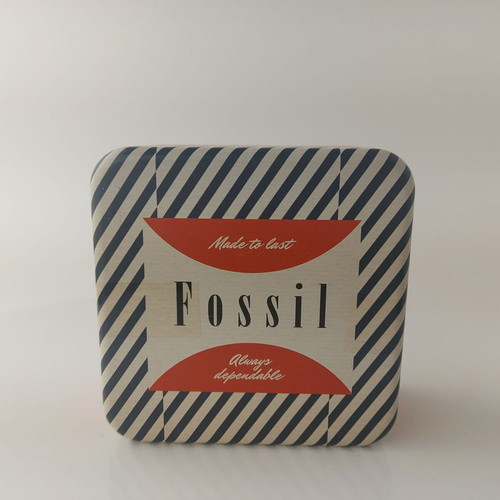 Metal Fossil watch box used