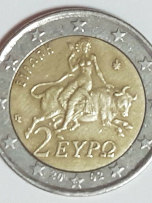 Κέρμα 2 ευρώ 2002 με "S" μεταχειρισμένο