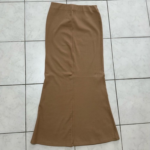 Zara maxi skirt new, 95% cotton, mermaid nude taupe high-waisted