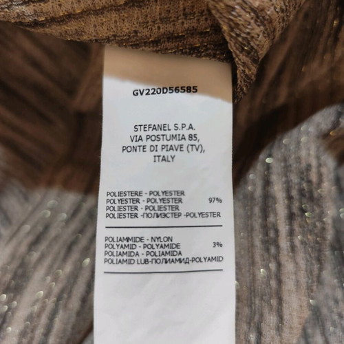 Stefanel elegant lurex knit dress sleeveless, like new, beige and brown