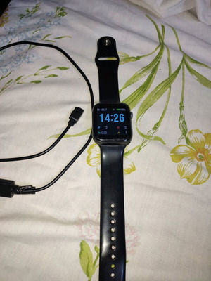 Smart Watch PowerLocus PW4 μεταχειρισμένο, μαύρο με οθόνη αφής 1,54"