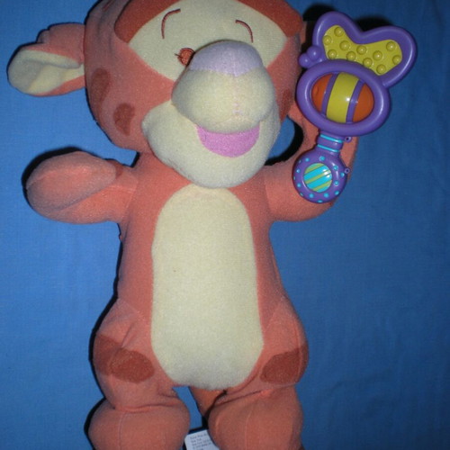 Fisher Price Magic Rattle Tiger used interactive plush toy with sound