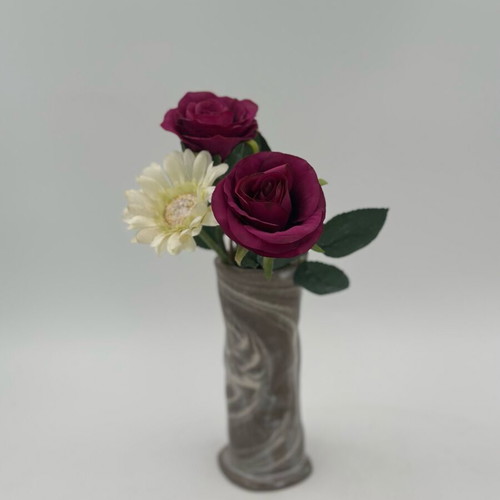 Handmade ceramic vase marble effect new