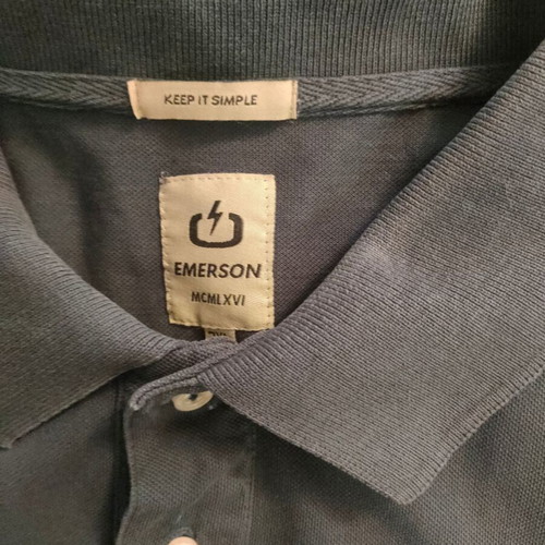 Emerson polo piqué shirt used, XXL, petrol color