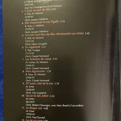 Edith Piaf Padam Padam CD like new and other hits