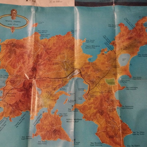 Map of Lemnos used by Thomas Sfounis
