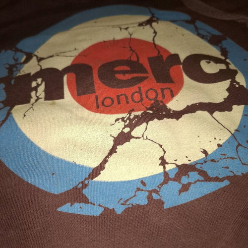 Merc London hoodie size M like new, brown with red logo