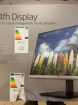 HP 24fh монитор 24" употребяван с повреден панел, подходящ за резервни части