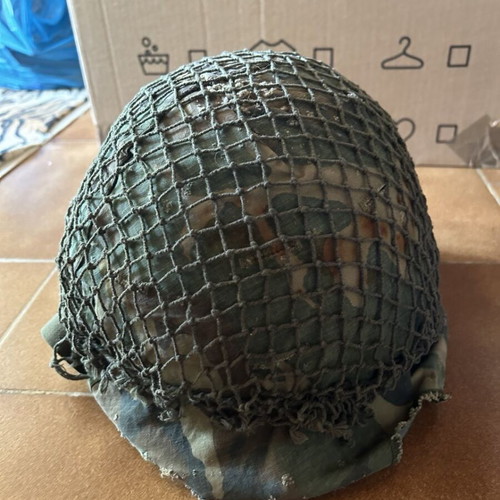 Military helmet camouflage used