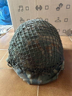 Military helmet camouflage used
