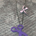 Wooden scissors necklace
