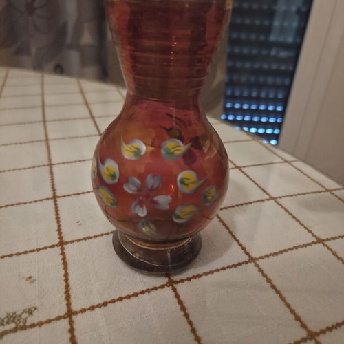 Handmade vintage painted vase like new