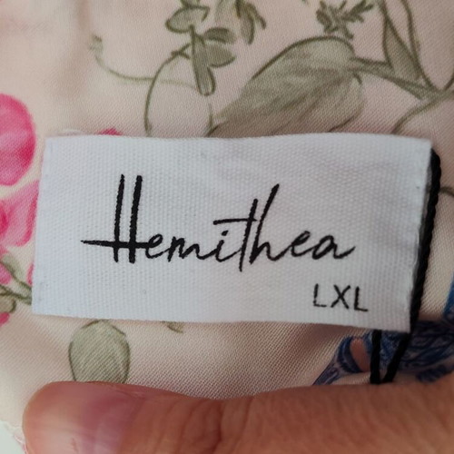 Hemithea Teresa dress L/XL new, satin fabric, floral pattern
