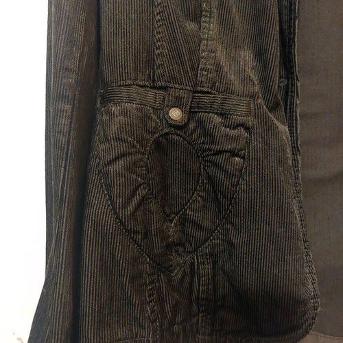 Women's corduroy fabric suit set, like new, dark olive color