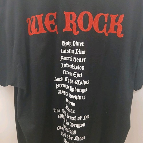 Dio We Rock XL shirt like new with patch and back print