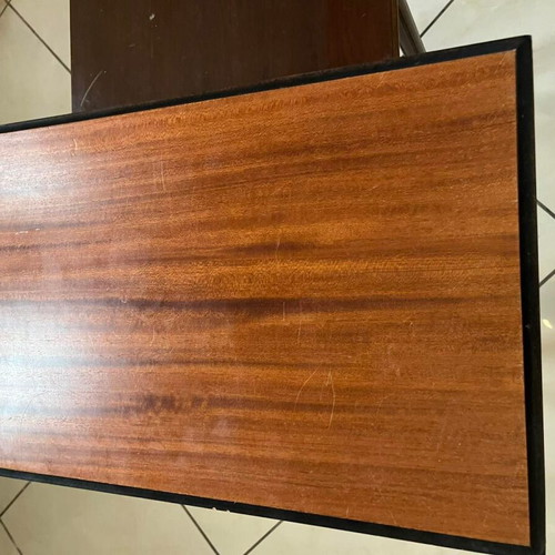 Handmade wooden backgammon used with dice and checkers