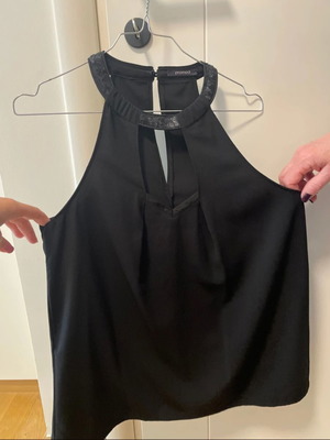 Promod halter neck tops, size M, black and bordeaux