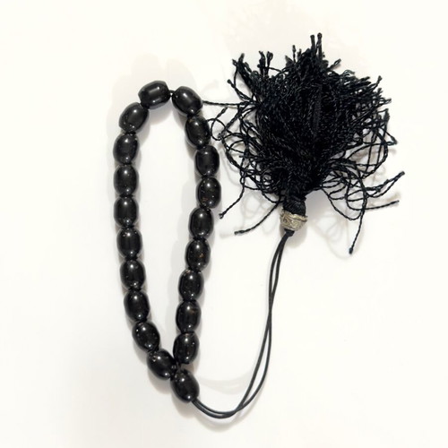 Worry beads with black beads used, classic design