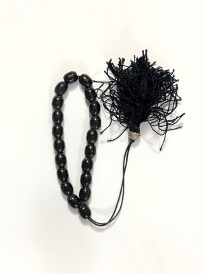 Worry beads with black beads used, classic design