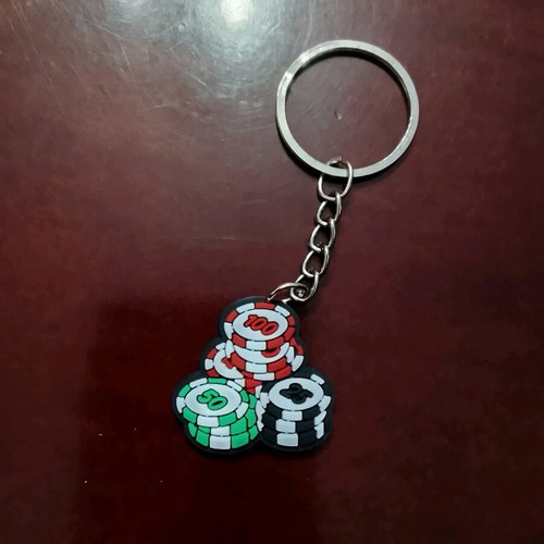 Casino keychains new, set of 9 leather