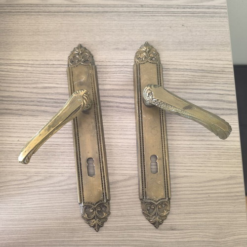 Vintage door handles, pair