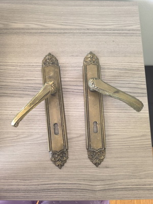 Vintage door handles, pair