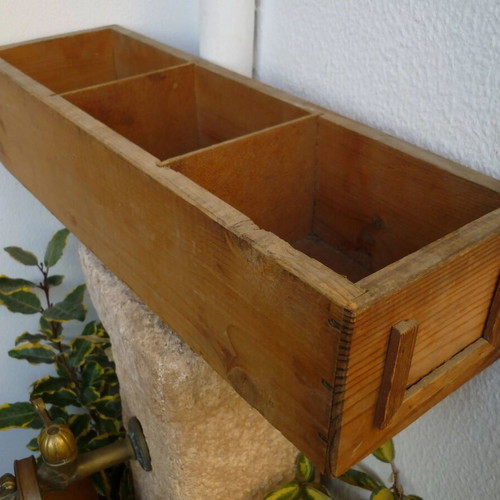 Wooden vintage file drawer used from the 1960s