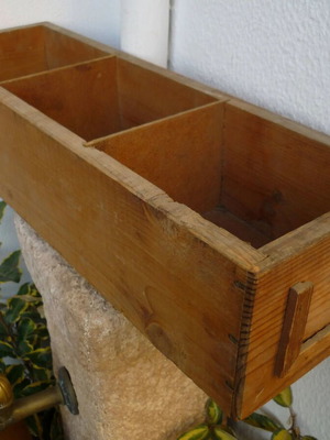 Wooden vintage file drawer used from the 1960s
