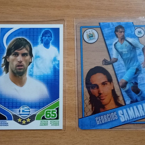 Samaras National Greece Match Attax and Manchester City cards like new pack of 2