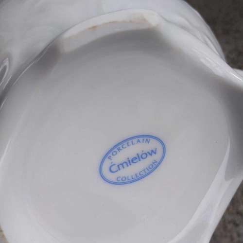 Cmielow porcelain collectible pitcher like new with gold details