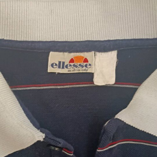 Vintage Ellesse polo shirt like new, 80s striped design