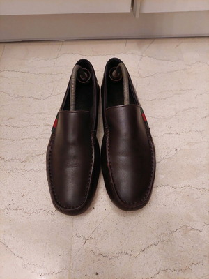 Branded brown loafers like new, size 43