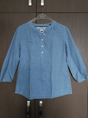 Mango short tunic used, blue, size M, 100% cotton