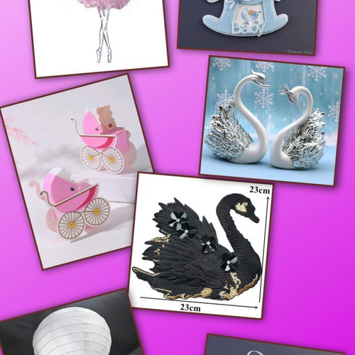Various decorative items for crafts and constructions new