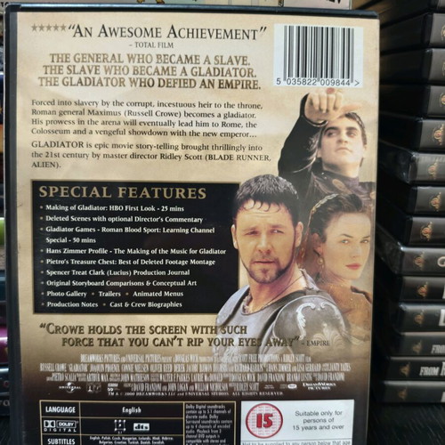 Gladiator special edition DVD used, action, adventure, historical