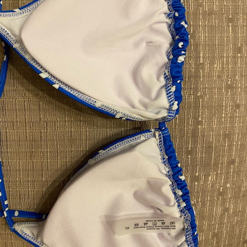 Temu swimsuit new, size XL, white and blue
