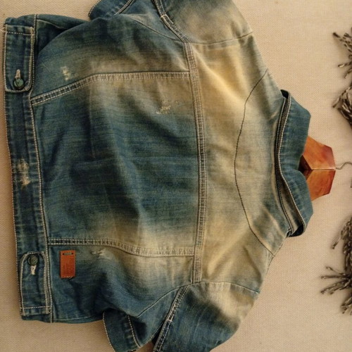 Jean cropped denim jacket Tresor like new, size XL