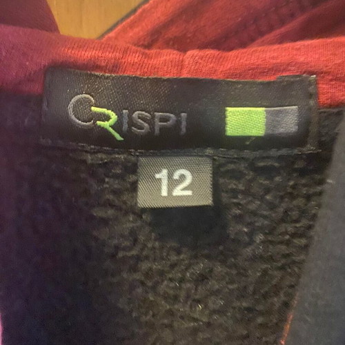 Crispi sweatshirt jacket like new, black, fleece lined, size 158 cm