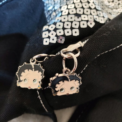 Betty Boop backpack with sequins, black, like new